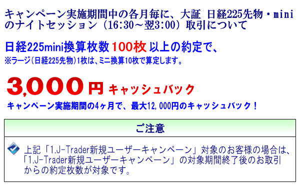 ユーザー共通キャンペーン内容